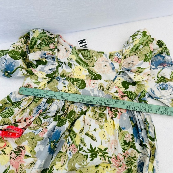 Urban Outfitters 100%Cotton Sundress Green and Pink Floral Top - Picture 11 of 15